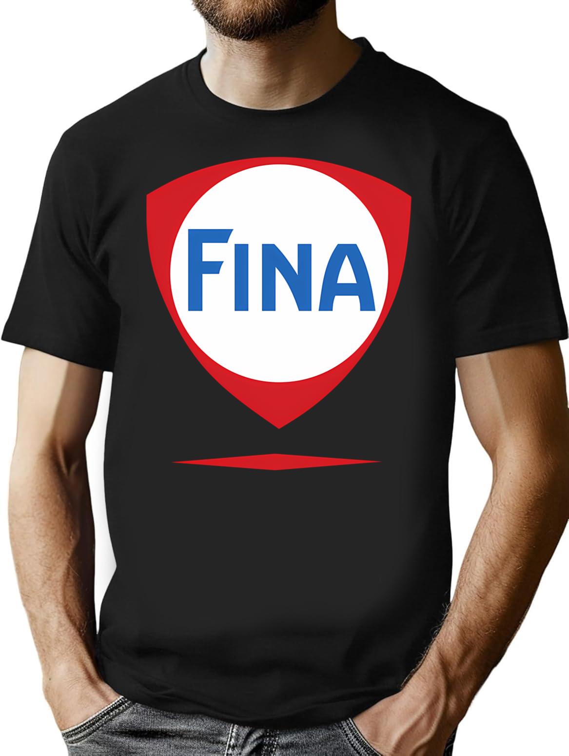 Fina Racing Fuel 2 T-Shirt - Retro Graphic Tee for Men & Women - Black
