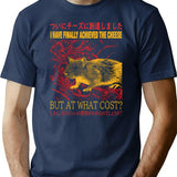 Finally Achieved The Cheese T-Shirt - Retro Graphic Tee for Men & Women - Navy