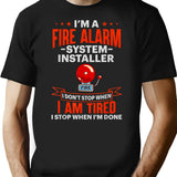 Fire Alarm Installer Systems Technician House Detector T-Shirt - Black
