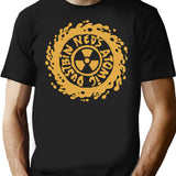 Fire Circle T-Shirt - Retro Graphic Tee for Men & Women - Black