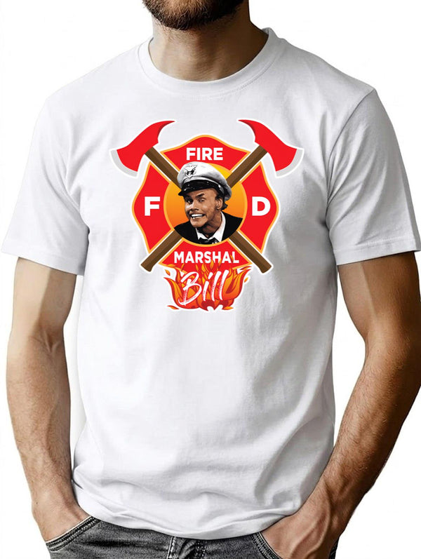 Fire Marshal Bill In Living Color T-Shirt for Men & Women, T-Shirts Graphic Tee - White