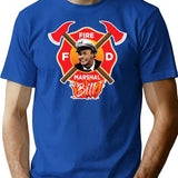 Fire Marshal Bill In Living Color T-Shirt for Men & Women, T-Shirts Graphic Tee - Blue