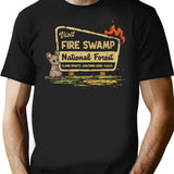 Fire Swamp National Forest T-Shirt - Retro Graphic Tee for Men & Women - Black