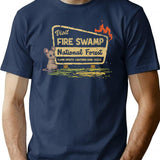 Fire Swamp National Forest T-Shirt for Men & Women, T-Shirts Graphic Tee - Navy
