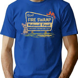 Fire Swamp National Forest T-Shirt for Men & Women, T-Shirts Graphic Tee - Blue