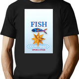 Fish Upon A Star T-Shirt - Retro Graphic Tee for Men & Women - Black