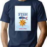 Fish Upon A Star T-Shirt - Retro Graphic Tee for Men & Women - Navy