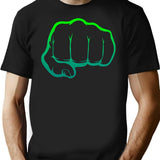 Fist Bump T-Shirt - Retro Graphic Tee for Men & Women - Black