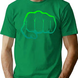 Fist Bump T-Shirt - Retro Graphic Tee for Men & Women - Green