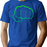 Fist Bump T-Shirt - Retro Graphic Tee for Men & Women - Blue