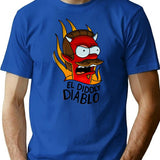 Flanders Hell (1) T-Shirt for Men & Women, T-Shirts Graphic Tee - Blue