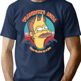Flanders Hell T-Shirt - Retro Graphic Tee for Men & Women - Navy