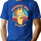 Flanders Hell T-Shirt - Retro Graphic Tee for Men & Women - Blue
