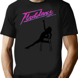 Flashdance T-Shirt - Retro Graphic Tee for Men & Women - Black