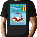 Flintmobile Auto Repair Manual T-Shirt for Men & Women, T-Shirts Graphic Tee - Black