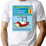 Flintmobile Auto Repair Manual T-Shirt for Men & Women, T-Shirts Graphic Tee - White