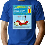 Flintmobile Auto Repair Manual T-Shirt for Men & Women, T-Shirts Graphic Tee - Blue