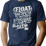 Float Like A Butterfly Sting Like A Bee Vintage T-Shirt for Men & Women, T-Shirts Graphic Tee - Navy