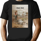 Flogging A Dead Horse T-Shirt - Retro Graphic Tee for Men & Women - Black