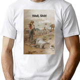 Flogging A Dead Horse T-Shirt - Retro Graphic Tee for Men & Women - White