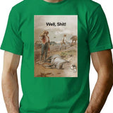 Flogging A Dead Horse T-Shirt - Retro Graphic Tee for Men & Women - Green