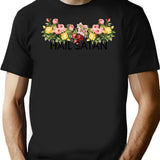 Floral Hail Satan T-Shirt - Retro Graphic Tee for Men & Women - Black