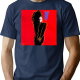 Floral Treasures From The Past T-Shirt - Retro Graphic Tee for Men & Women - Navy