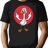 Fluck You Duck T-Shirt - Retro Graphic Tee for Men & Women - Black