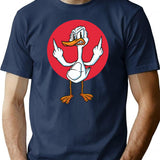 Fluck You Duck T-Shirt - Retro Graphic Tee for Men & Women - Navy