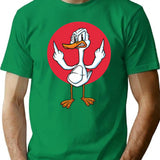 Fluck You Duck T-Shirt - Retro Graphic Tee for Men & Women - Green