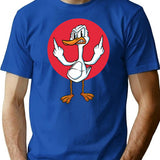 Fluck You Duck T-Shirt - Retro Graphic Tee for Men & Women - Blue