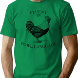 Fluent In Fowl Language Vintage Farm T-Shirt - Green