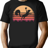 Flying Squirrel T-Shirt - Retro Graphic Tee for Men & Women - Black