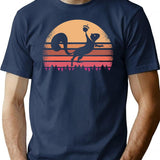 Flying Squirrel T-Shirt - Retro Graphic Tee for Men & Women - Navy
