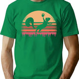 Flying Squirrel T-Shirt - Retro Graphic Tee for Men & Women - Green