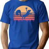 Flying Squirrel T-Shirt - Retro Graphic Tee for Men & Women - Blue