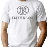 Fn Herstal Logo T-Shirt - Retro Graphic Tee for Men & Women - White