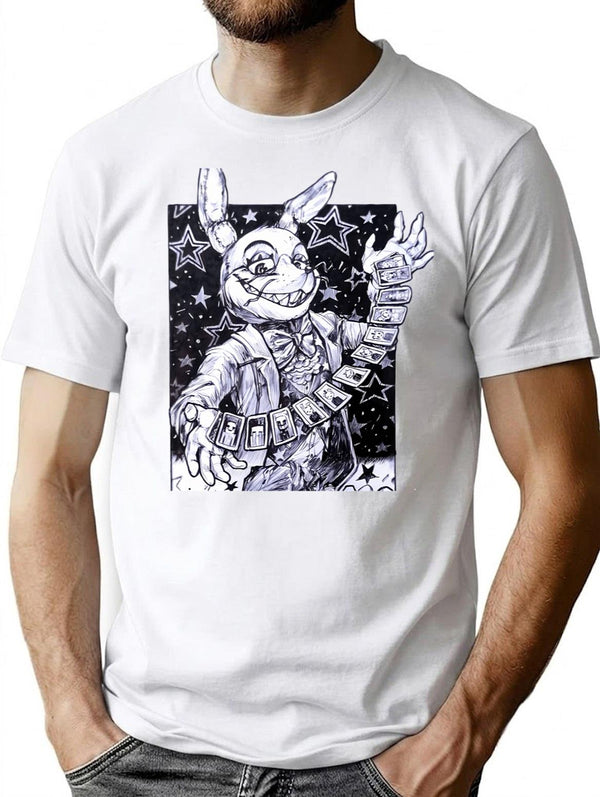 Fnaf Security Breach Vanny Joker Black And White Stiker T-Shirt for Men & Women, T-Shirts Graphic Tee - White