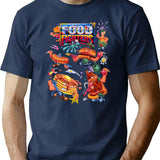 Food Fighters Action Figures Hd T-Shirt - Retro Graphic Tee for Men & Women - Navy