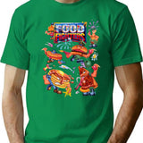 Food Fighters Action Figures Hd T-Shirt - Retro Graphic Tee for Men & Women - Green