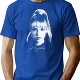 For Mens Womens Angle Portrait T-Shirt - Retro Graphic Tee for Men & Women - Blue