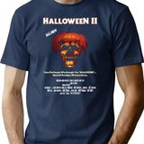 For Mens Womens Halloween Ii T-Shirt - Retro Graphic Tee for Men & Women - Navy