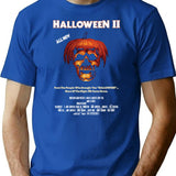 For Mens Womens Halloween Ii T-Shirt - Retro Graphic Tee for Men & Women - Blue
