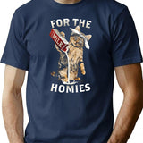 For The Homies T-Shirt for Men & Women, T-Shirts Graphic Tee - Navy
