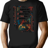Forgive Me I'm Hungry Medieval Style - Funny Retro Vintage English History T-Shirt - Black