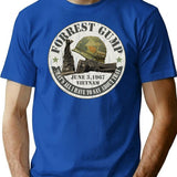 Forrest Gump Vietnam 1967 T-Shirt for Men & Women, T-Shirts Graphic Tee - Blue