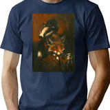 Fox And Badger Holmes And Watson T-Shirt - Navy