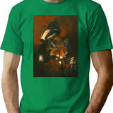 Fox And Badger Holmes And Watson T-Shirt - Green