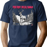 Foxtrots Deltas Tangos Funny Deer Foxtrots Deltas Tango T-Shirt - Navy