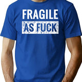 Fragile As Fuck Depression Emotional Emo Girl Sad T-Shirt for Men & Women, T-Shirts Graphic Tee - Blue